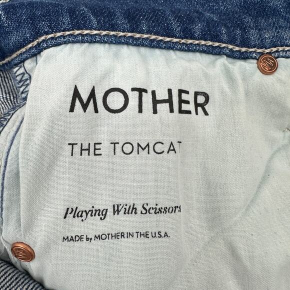 Mother Superior The Tomcat Jeans Blue Playing with Scissors Ankle Straight US 25 - Picture 14 of 16